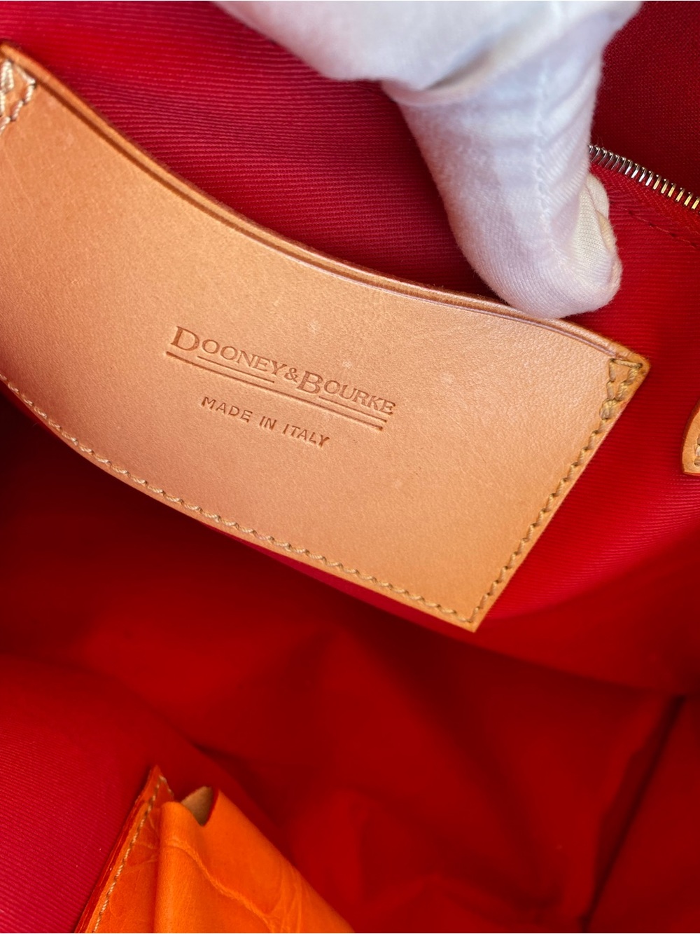 Dooney & Bourke Orange Crocodile Embossed Collector's Edition Rare Find, EUC - Picture 10 of 15